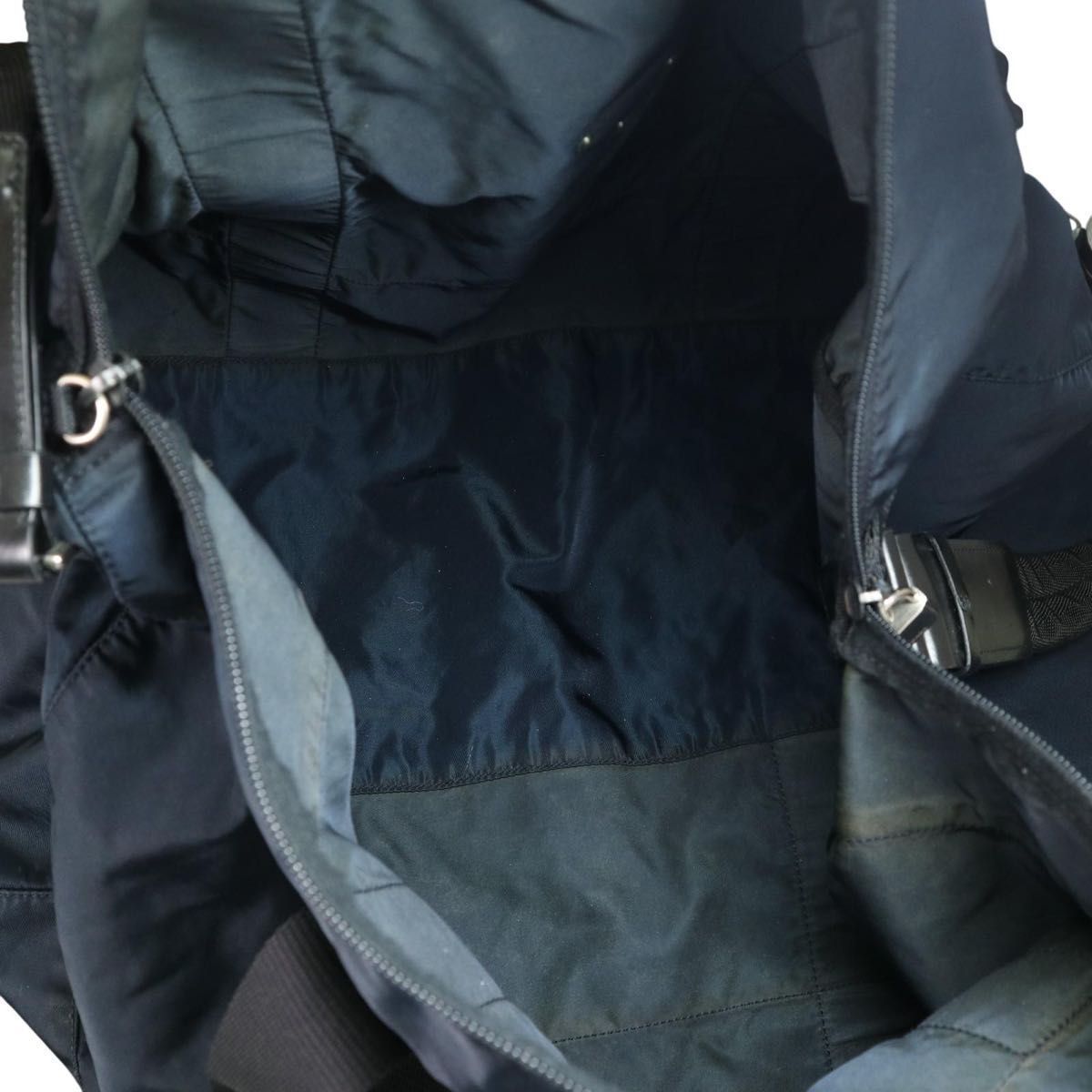 PRADA ボストンバッグ 南京錠 三角ロゴ テスートナイロン 黒 大容量