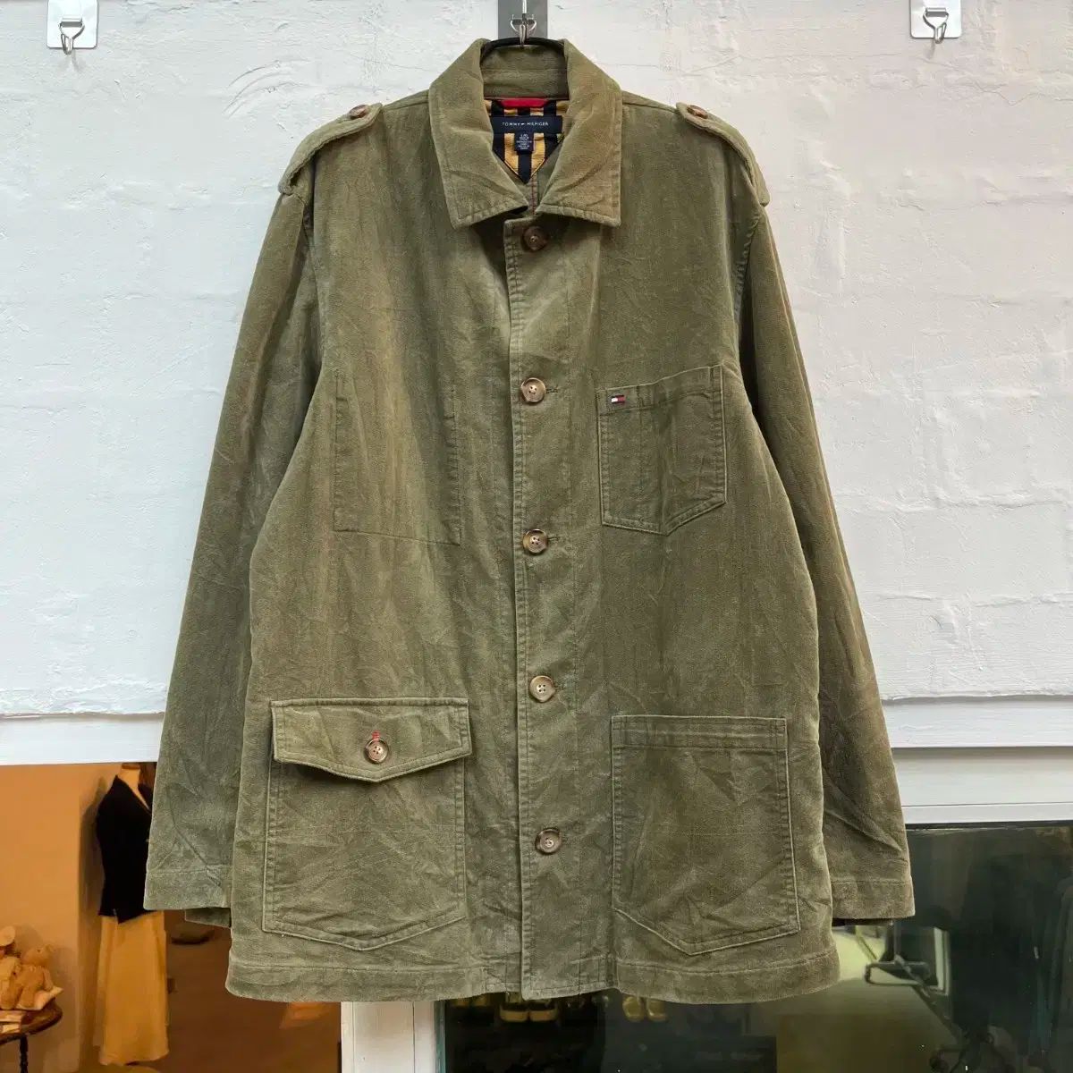 Tommy Hilfiger オリーブ コーデュロイ ジャケット L