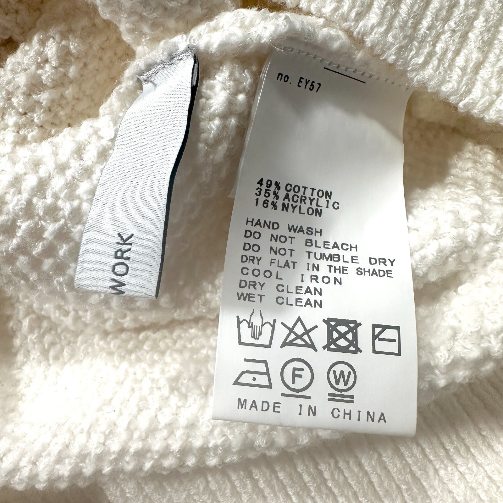 FRAMeWORK カノコ2WAYヘンリーニット　ホワイト 新品未使用タグ付き フレームワーク FRAMeWORK ≪追加予約 / 新色≫カノコ2WAYヘンリー