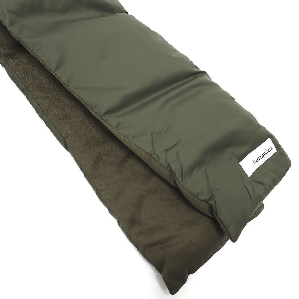 新品 nanamica Down Muffler リバーシブル ダウン マフラー カーキ