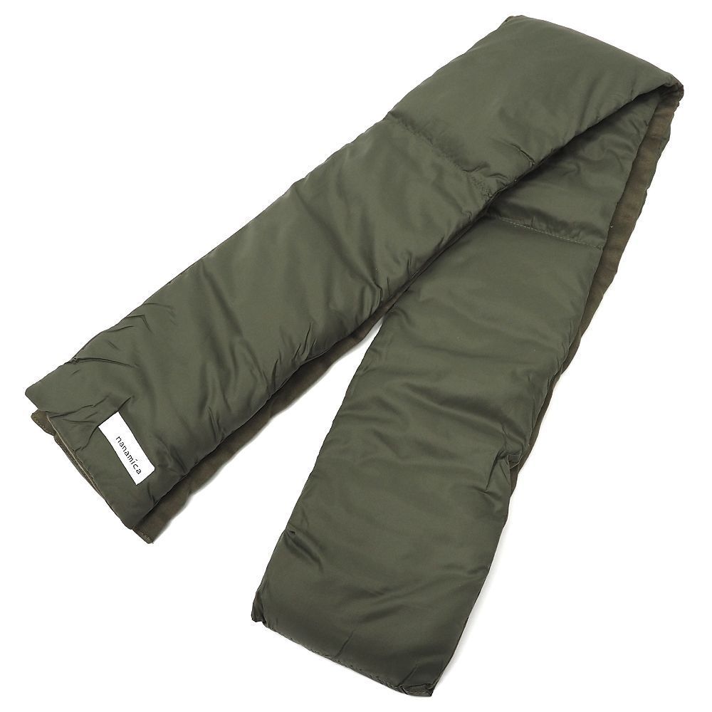 新品 nanamica Down Muffler リバーシブル ダウン マフラー カーキ