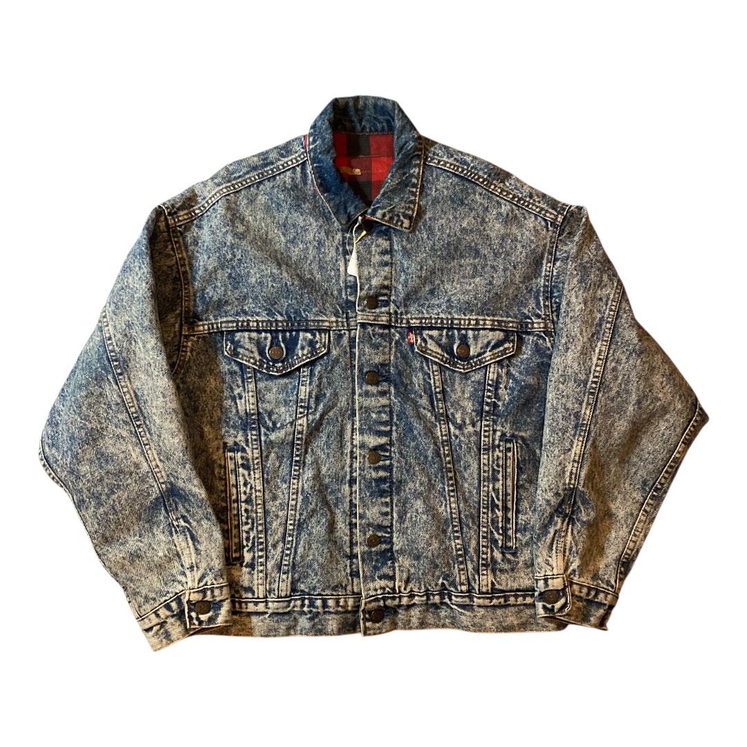 Levis chemical wash denim jacket made in USA ーバイス ケミカルアメリカウォッシュ デニムジャケット Gジャン アメリカ製 D844