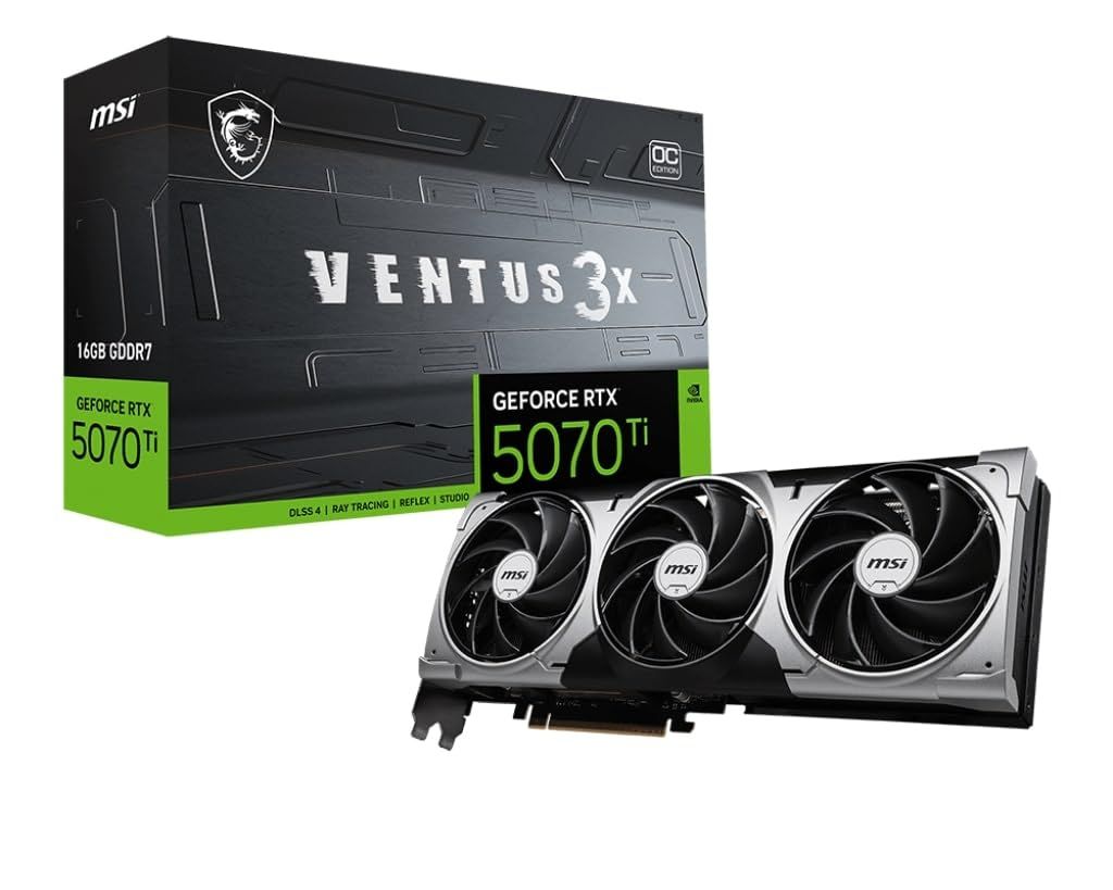 MSI GeForce RTX 5070 Ti 16G VENTUS 3X OC グラフィックスカード VD9043 4 RTX 5070 Ti VENTUS 3連ファン