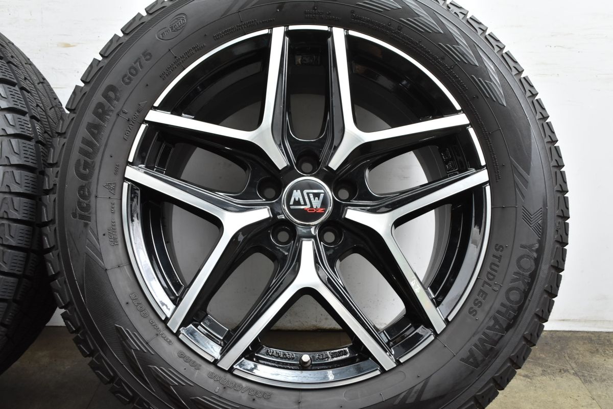  バリ溝 OZレーシング MSW 40 18 in 8 J 48 PCD 112 ヨコハマ アイスガードG 075 255 55 R BMW G 05 X 5 06 6 ベンツ GLC Mクラス ML 18インチ タイヤ ホイールセット