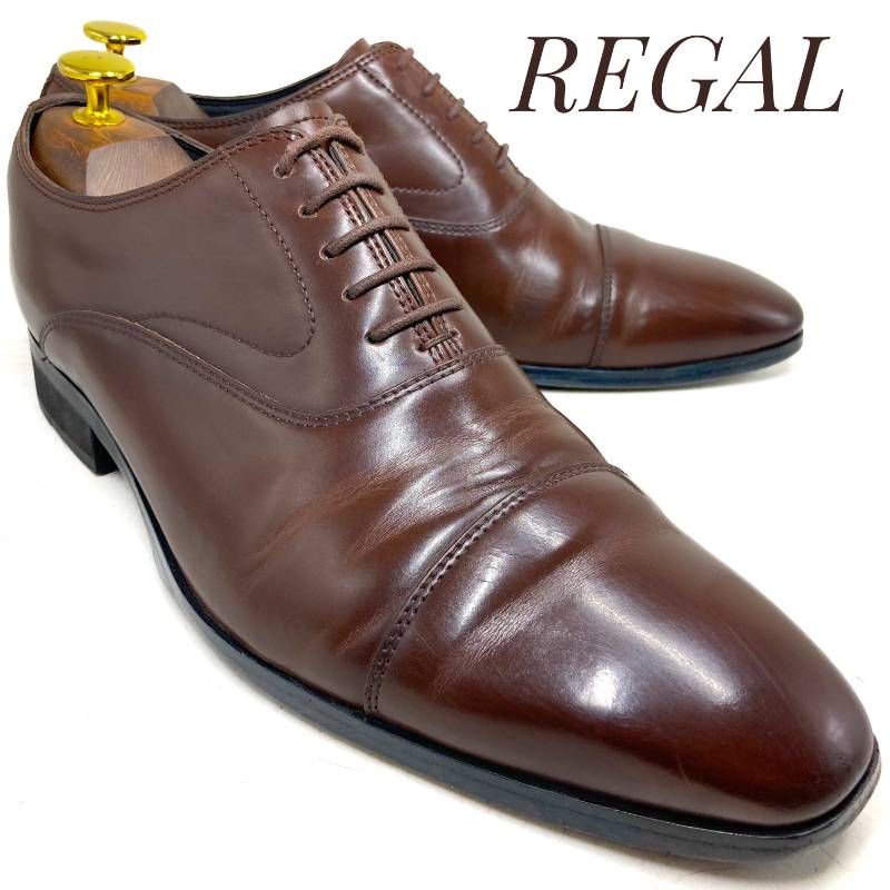REGAL リーガル 内羽根式ストレートチップ V234 茶 ブラウン 25cm 革靴