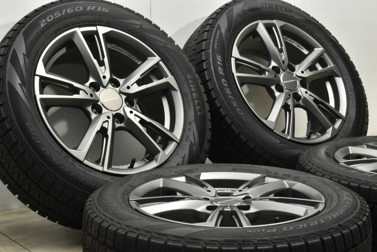 使用僅か ユーロテック 16 in 6 5 J 48 PCD 112 アイスアシンメトリコプラス 205 60 R フォルクスワーゲン T Cross ゴルフトゥーラン