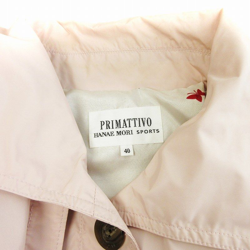 【新品】ハナエモリ スプリングコート 40 タグ付き ハナエモリ HANAE MORI PRIMATTIVO SPORT スプリングコート トレンチ
