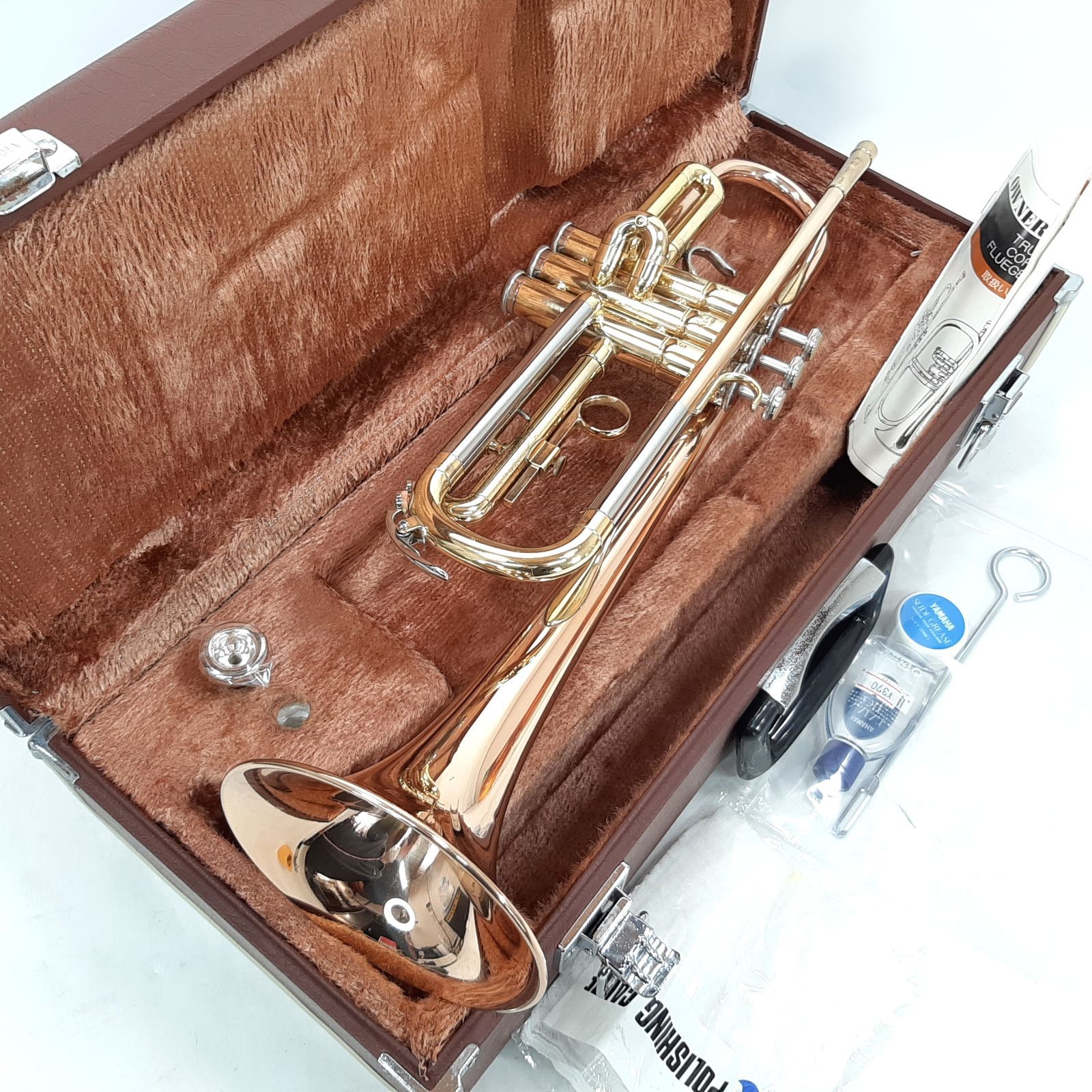 ヤマハ YTR-333 トランペット 赤ベル 管楽器 YAMAHA マウスピース ハードケース付き 多数 メンテナンス品