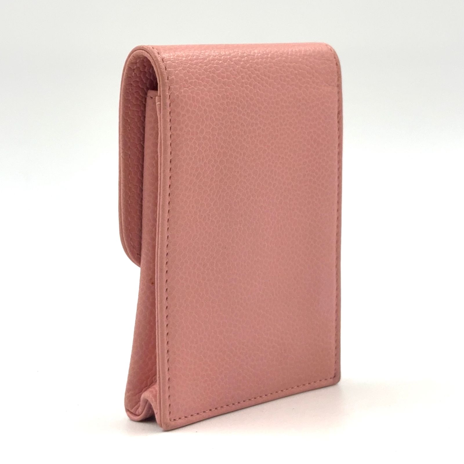 CHANEL ココマーク シガレット キャビアスキン ピンク ケース 小物入れ ゴールド