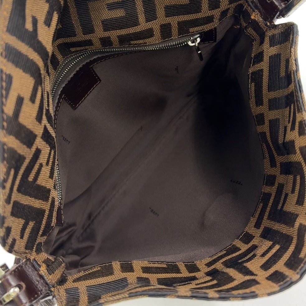 FENDI ズッカ柄 マンマバケット キャンバス ブラウン ワンショルダー