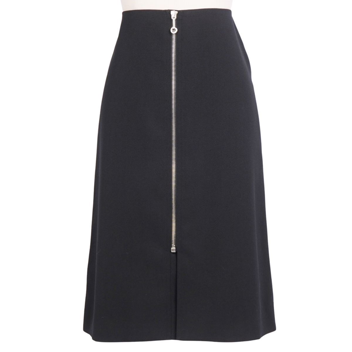極美品 エルメス HERMES スカート 21AW ジップアップ ウール ボトム