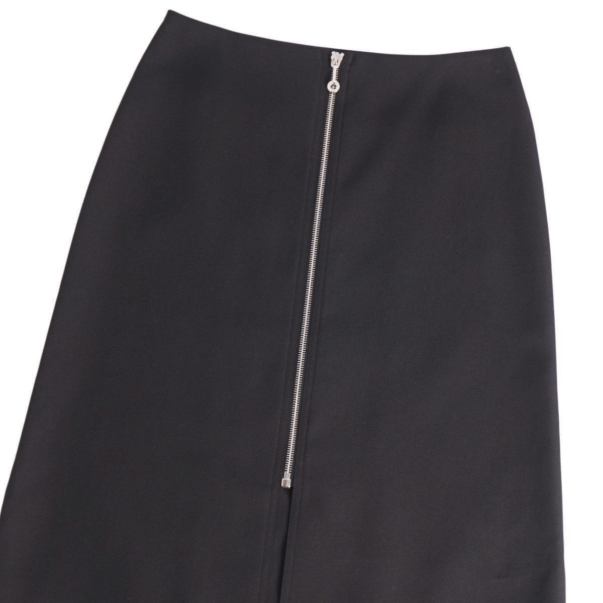 エルメス HERMES スカート 21AW ジップアップ ウール ボトム