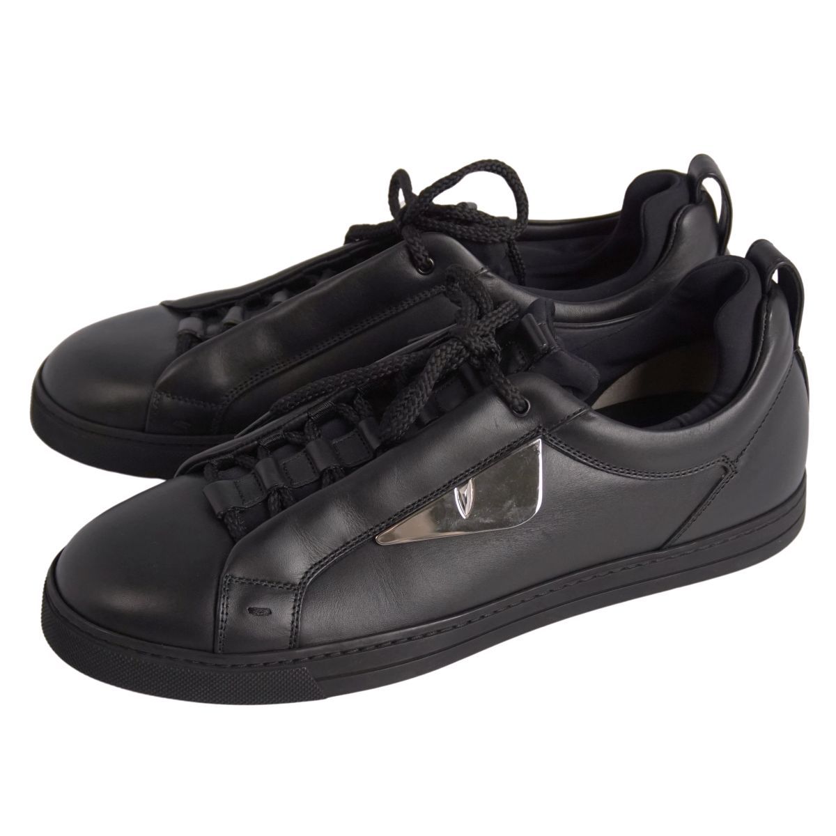 新品未使用✨FENDI スニーカー 27cm ブラック フェンディ 靴 黒 楽天市場】フェンディ FENDI FLOW フロー ブラックレザー ロートップ