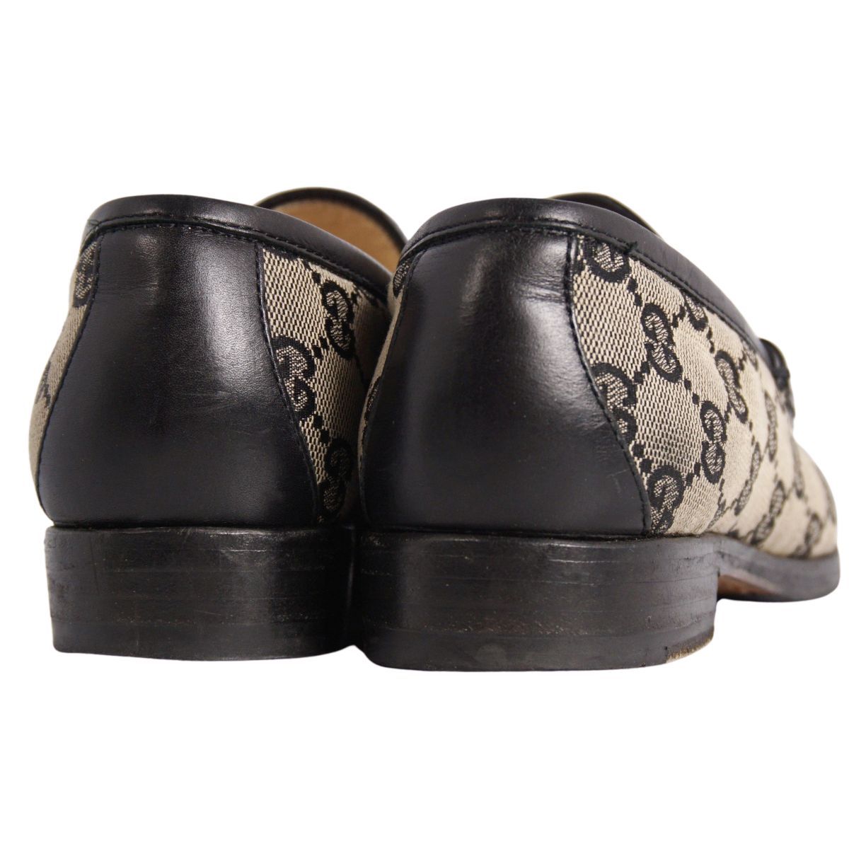 美品 グッチ GUCCI ローファー モカシン ホースビット GG柄 キャンバス