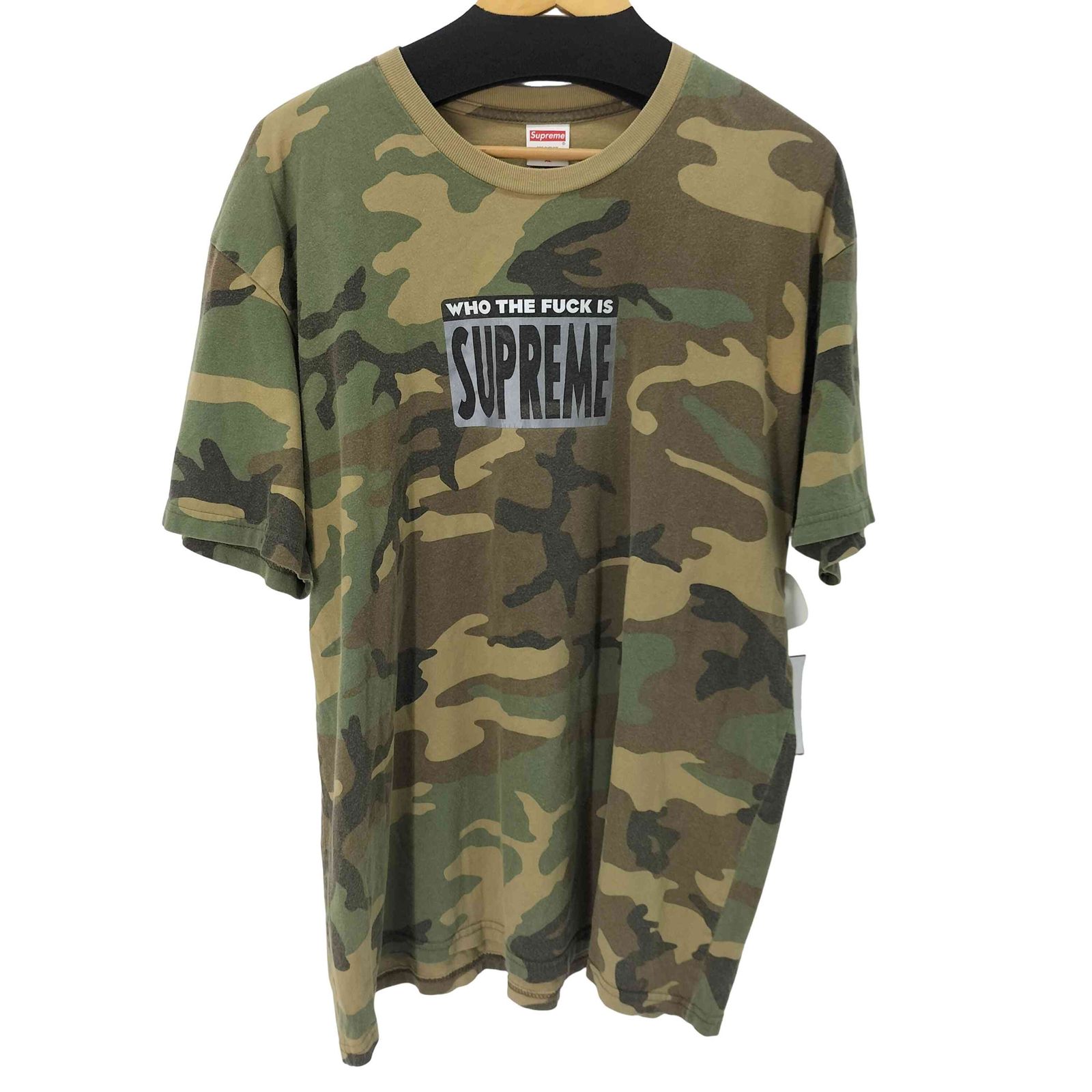 シュプリーム Supreme Who The Fuck Tee カモ メンズ import：XL