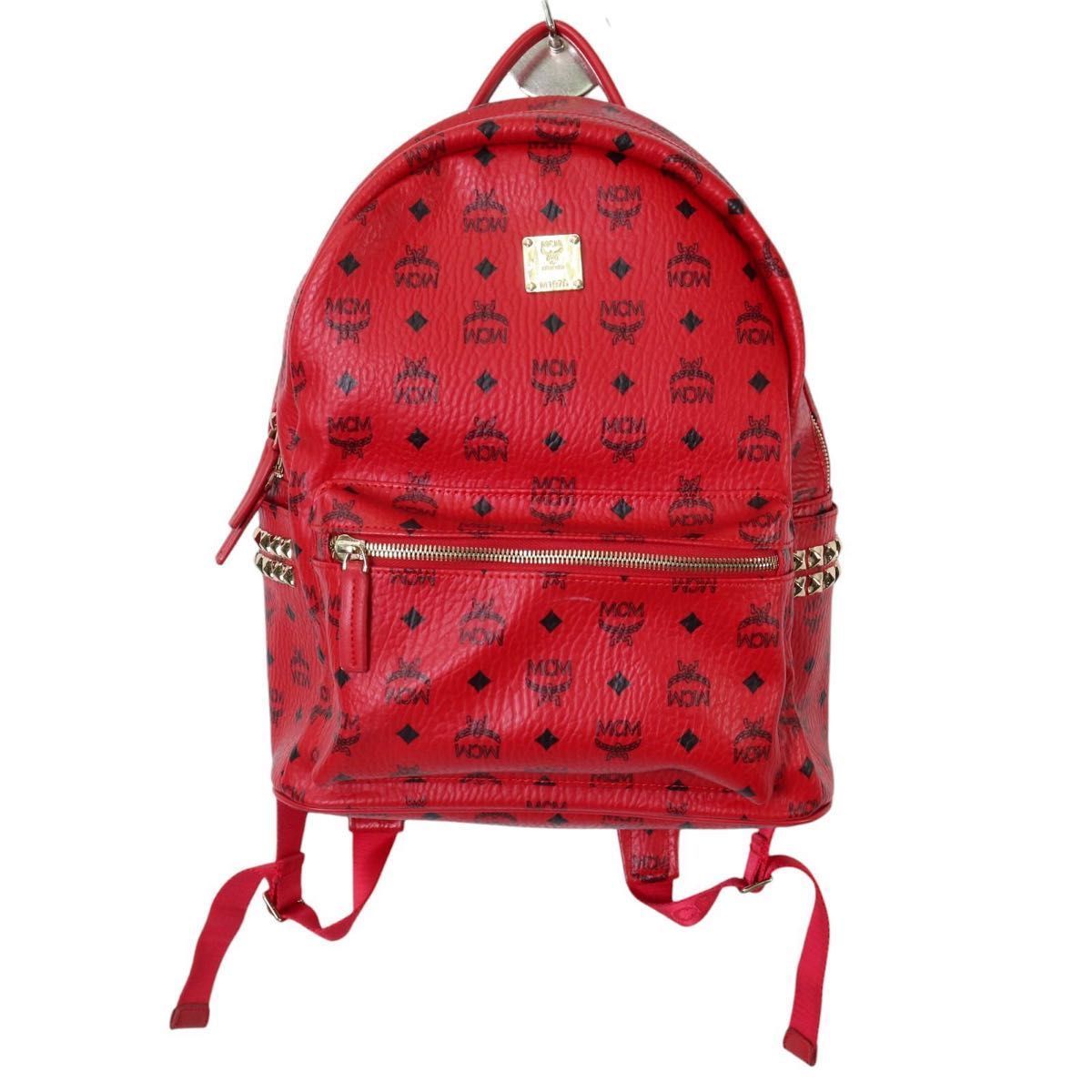MCM エムシーエム スターク バックパック リュック ヴィセトス レッド