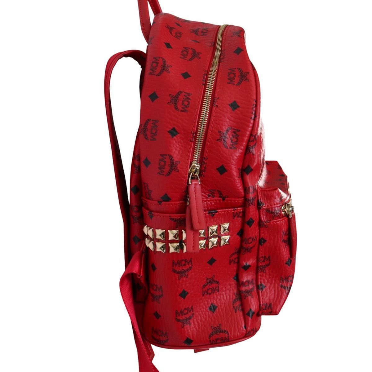 MCM エムシーエム スターク バックパック リュック ヴィセトス レッド
