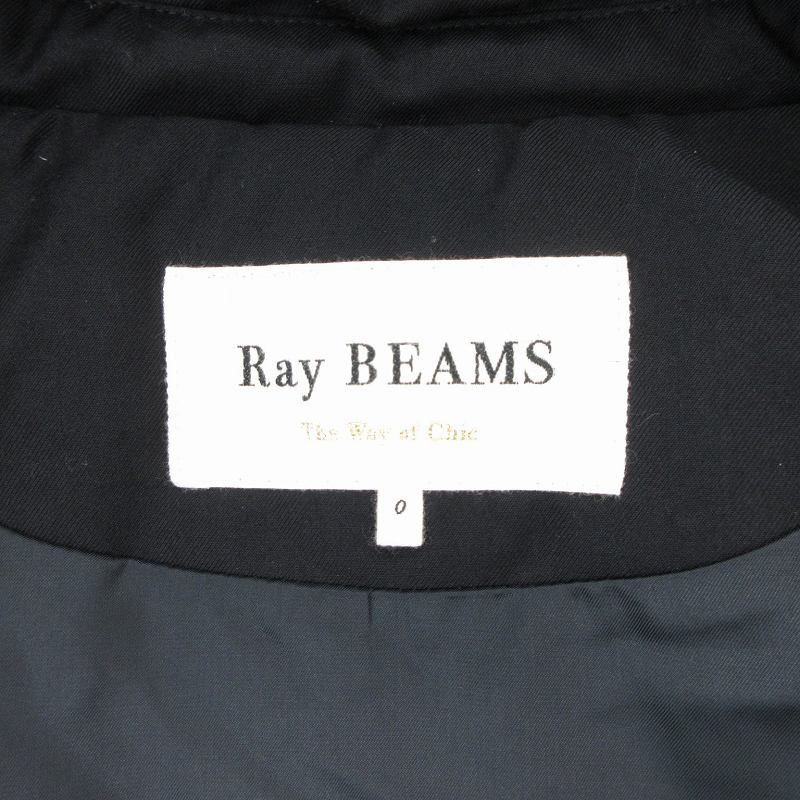 レイビームス Ray Beams 美品 ダウンコート フード ミドル ハーフ丈 0 