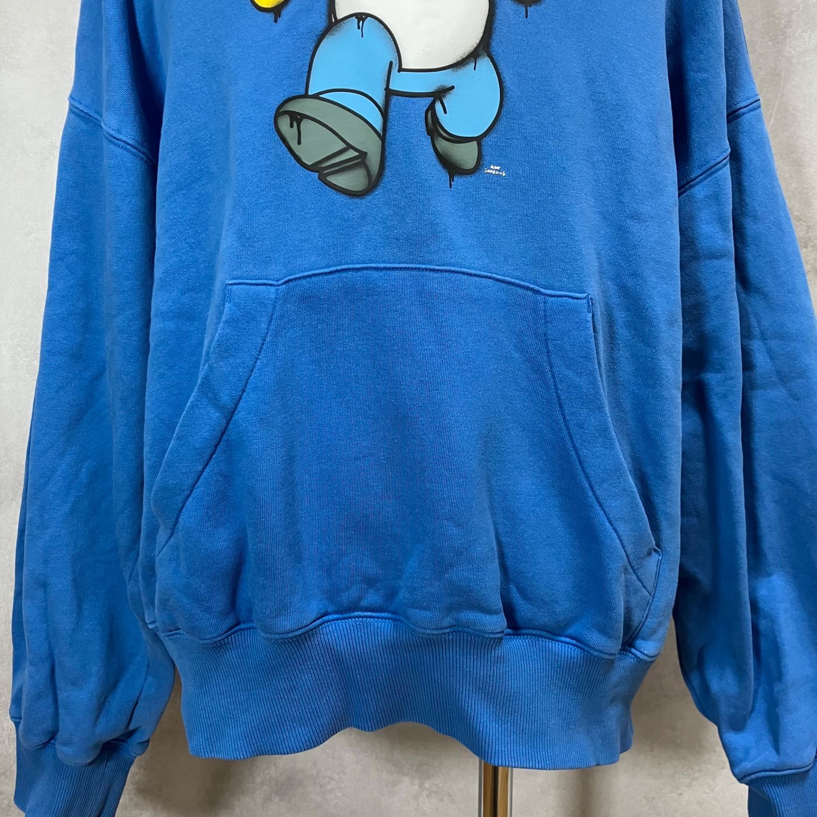 H&M エイチアンドエム パーカー シンプソンズ ブルー Sサイズ メンズ 