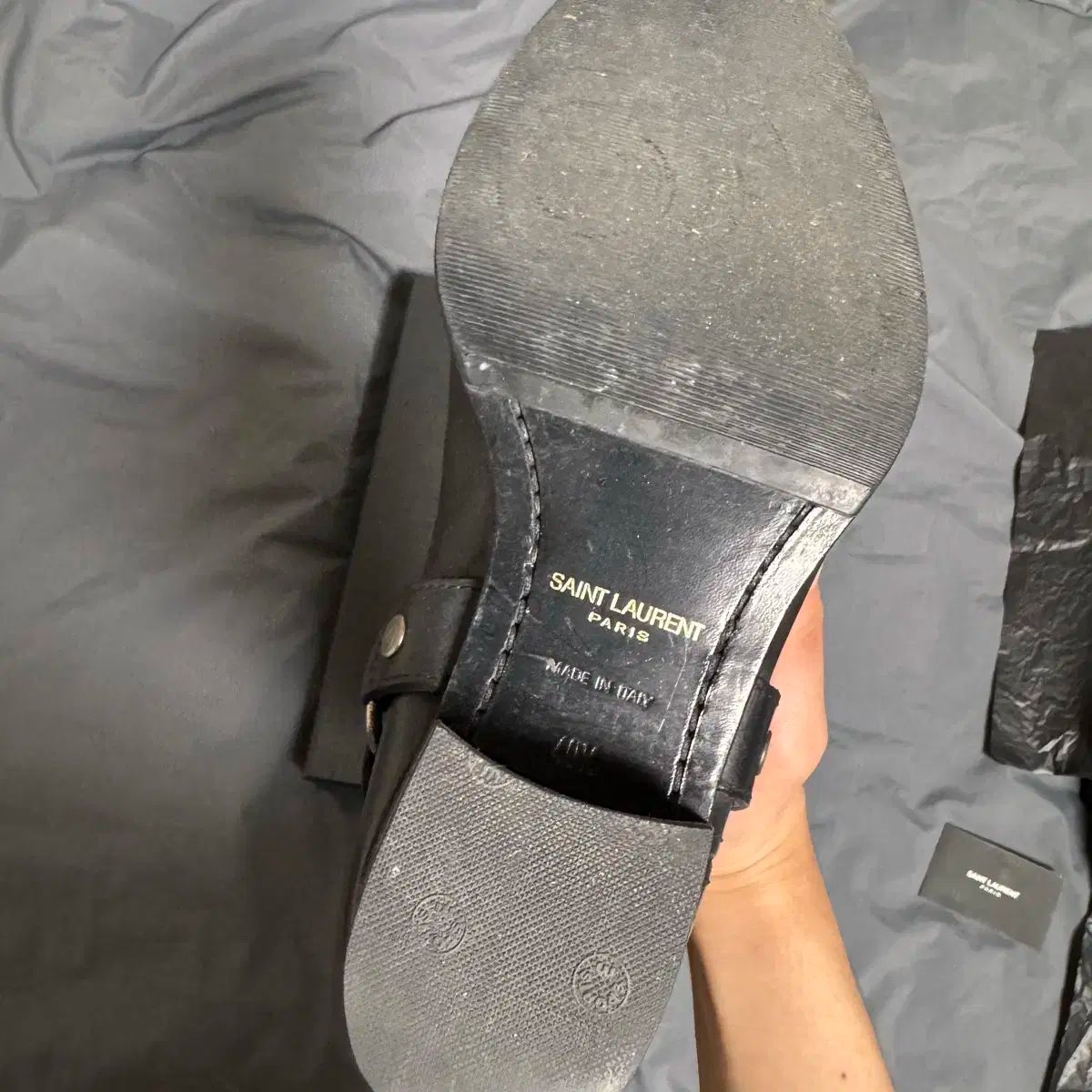  サンローラン ハーネス チェルシーブーツ 40 その他 ブーツ 革靴