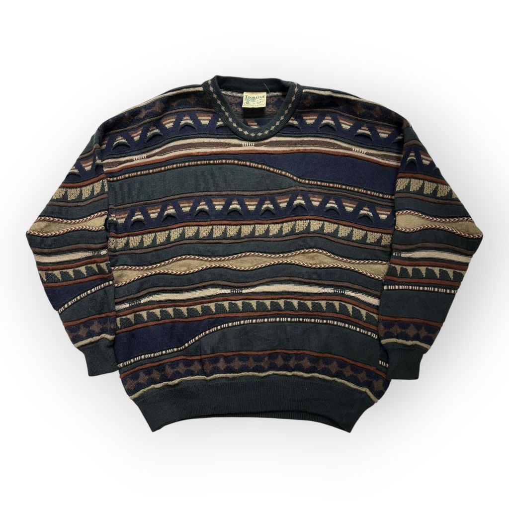 オーストラリア製 3Dニット TOORALLIE メリノウール 立体織り 総柄セーター アメカジ 古着 アメリカ古着 都内 中野区 古着屋