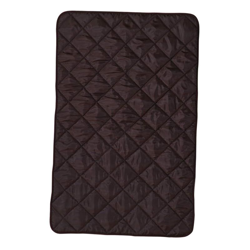 彡富士パックス販売 Fujipacks Hanbai オーラ岩盤浴 ホットマット 電気いらず ひざ掛け ブランケット 保温マット 蓄熱繊維 敷きマット 座布団 首 肩 膝 足に マルチマット キルト 半身浴 ブラウン L 110×70cm