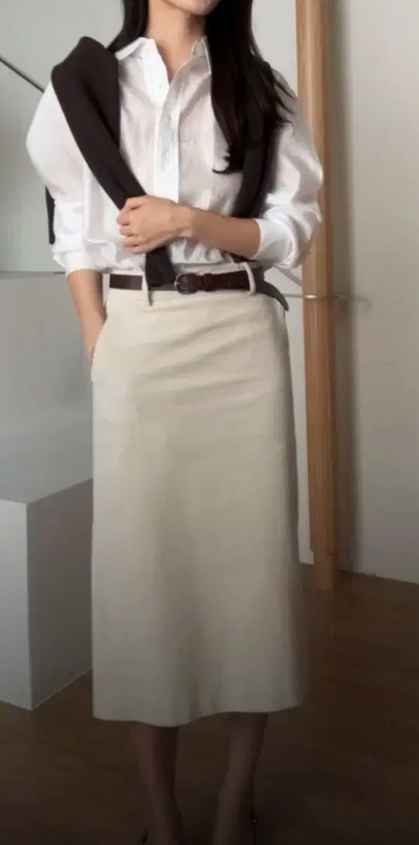 シエsie ベティ コーデュロイ スカート クリーム スモール