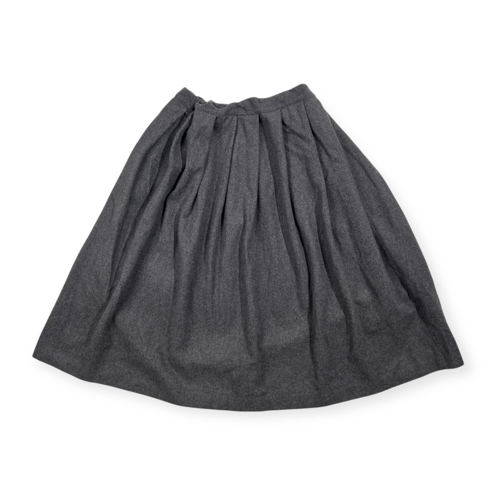 COMME des GARCONS コムデギャルソン コムコム メルトン ウール ボリュームイージースカート XS グレー系 AD2021