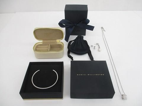 優 ダニエルウェリントン 4℃ apm MONACO バングル ネックレス&ピアス等4点 Ag925他 レディース