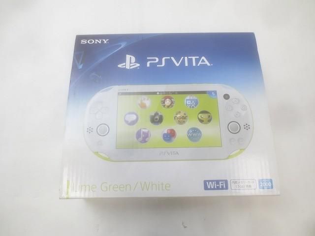 品 ゲーム PS Vita 本体 PCH-2000 ライムグリーン ホワイト 動作品 き