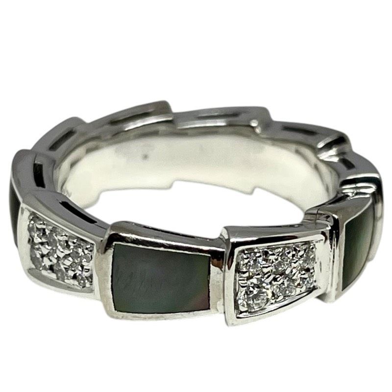 ブルガリ BVLGARI セルペンティヴァイパー ダイヤリング ホワイトゴールド 750 WG MOP ジュエリー