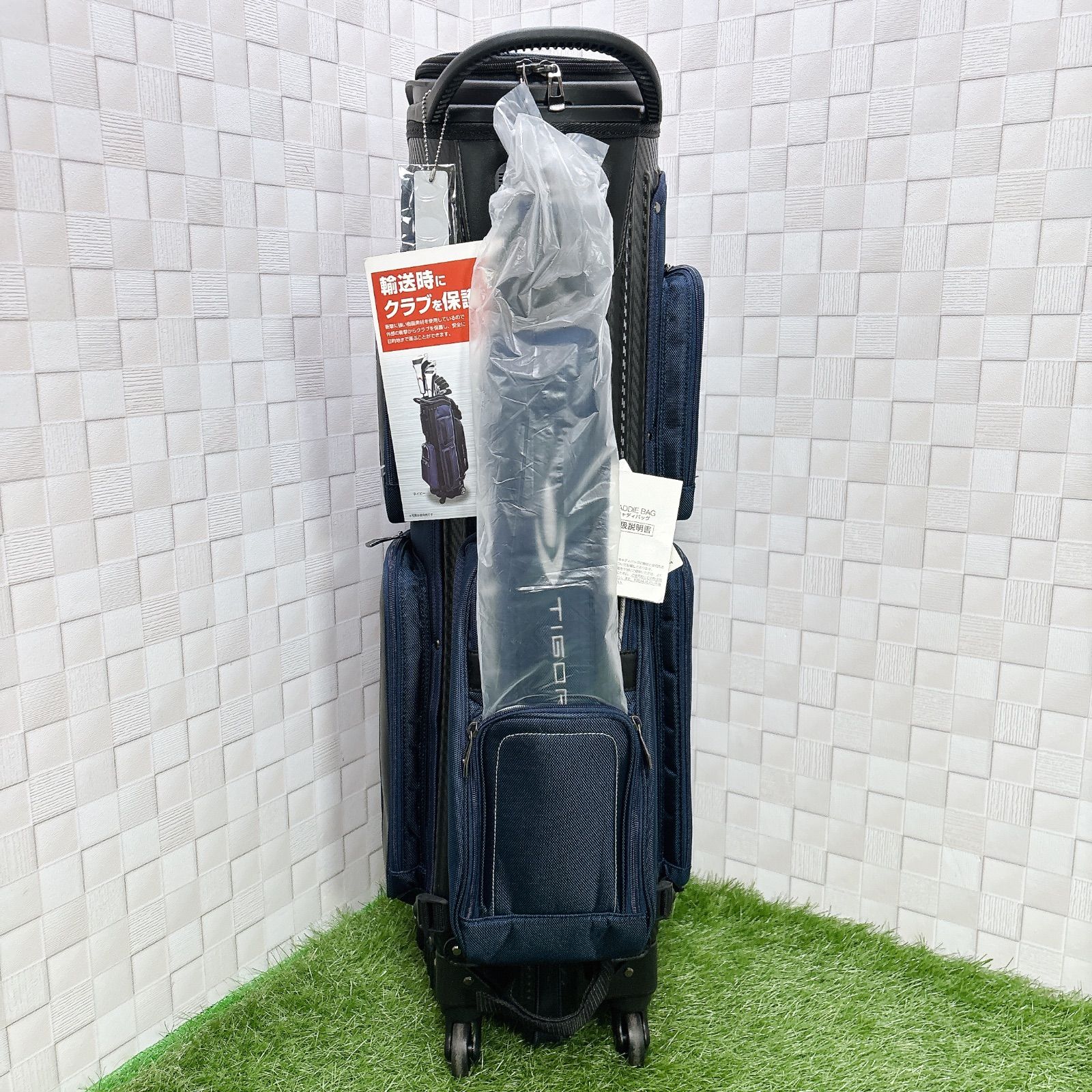  TIGORA HELIX モデル キャディバッグ 4輪キャスター付き 9型 47インチ ティゴラ ヘリックス ゴルフ用品 パター練習用品 ゴルフバッグ キャディバッグ ゴルフ