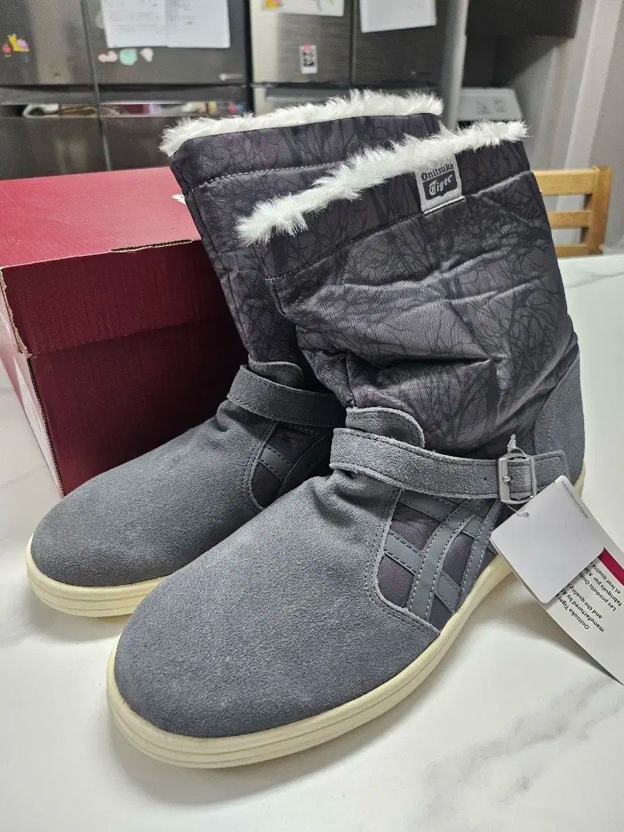 アシックス オニツカタイガー ファーブーツ ブーツ グレー 270