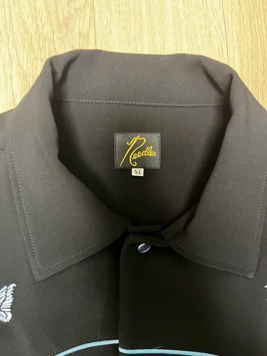 ニードルズ ダブル クロス パイピング カウボーイ ジャケット 黒 青