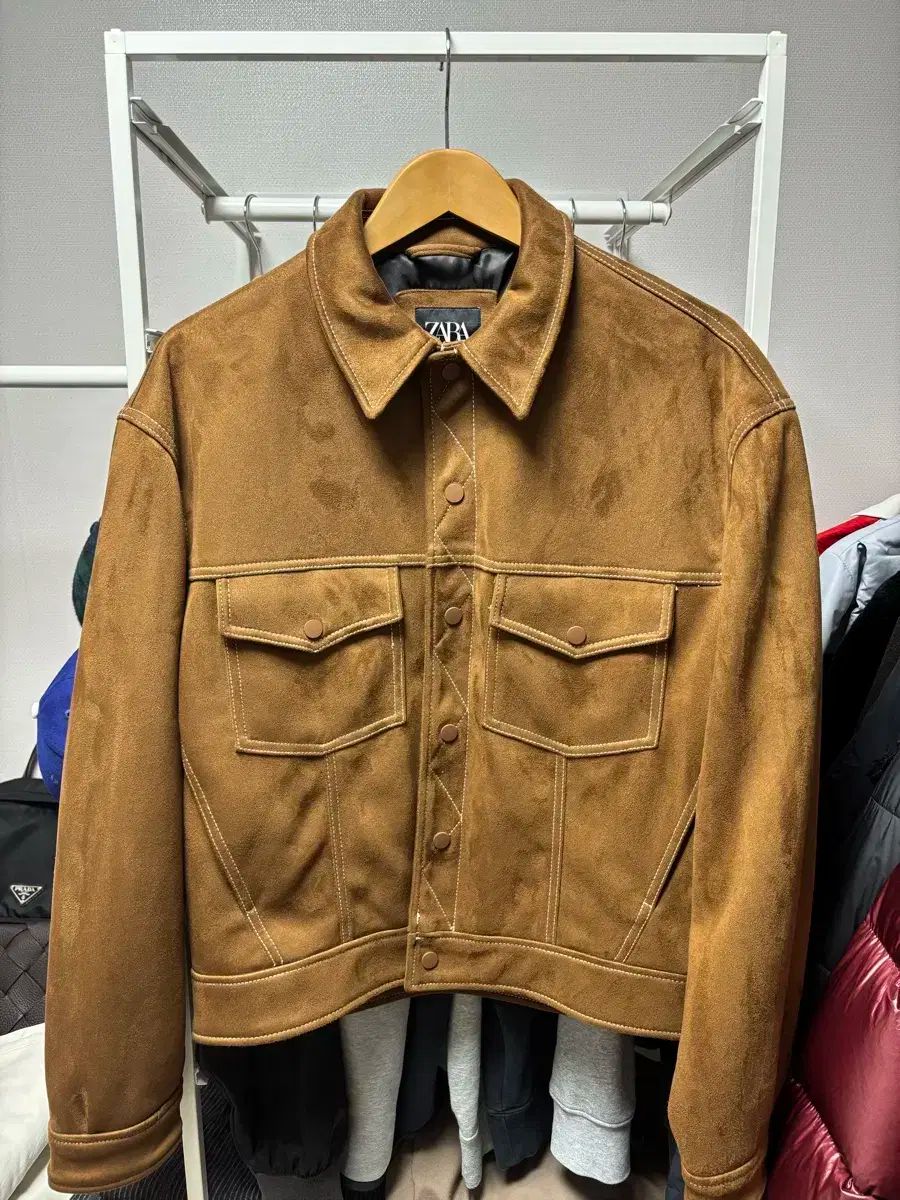 ZARA ザラ スウェード トラッカー ジャケット ブラウン