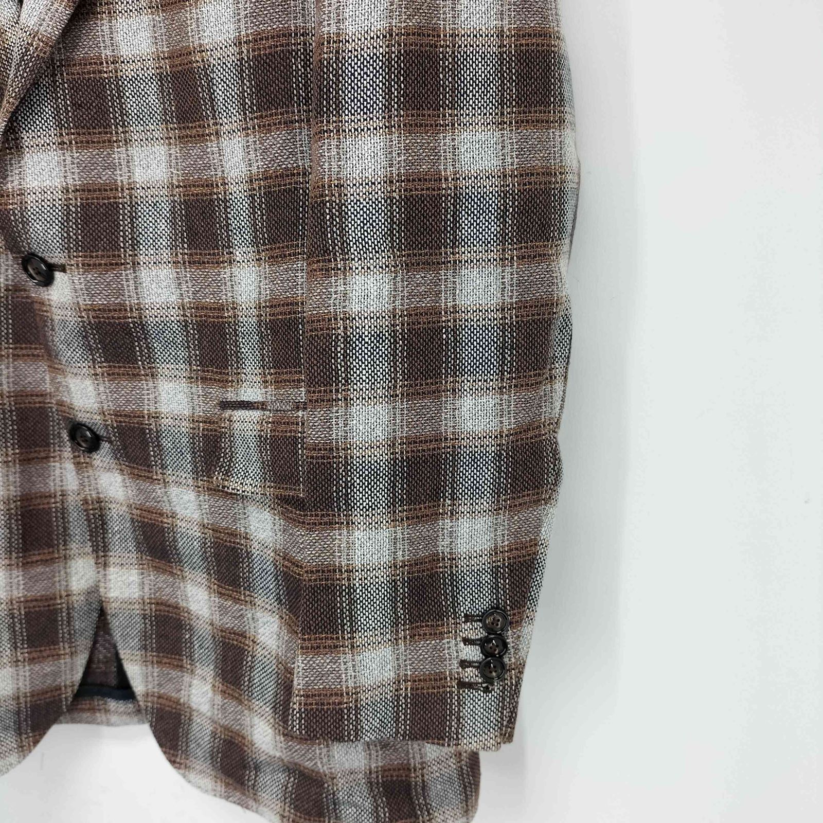 チェック 2Bシングルテーラードジャケット