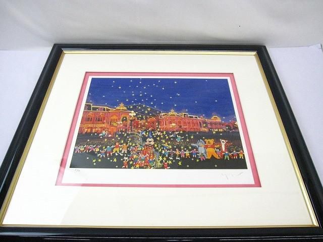 ディズニー ヤマガタ 星に願いを E 5 50 絵画 証明書有り