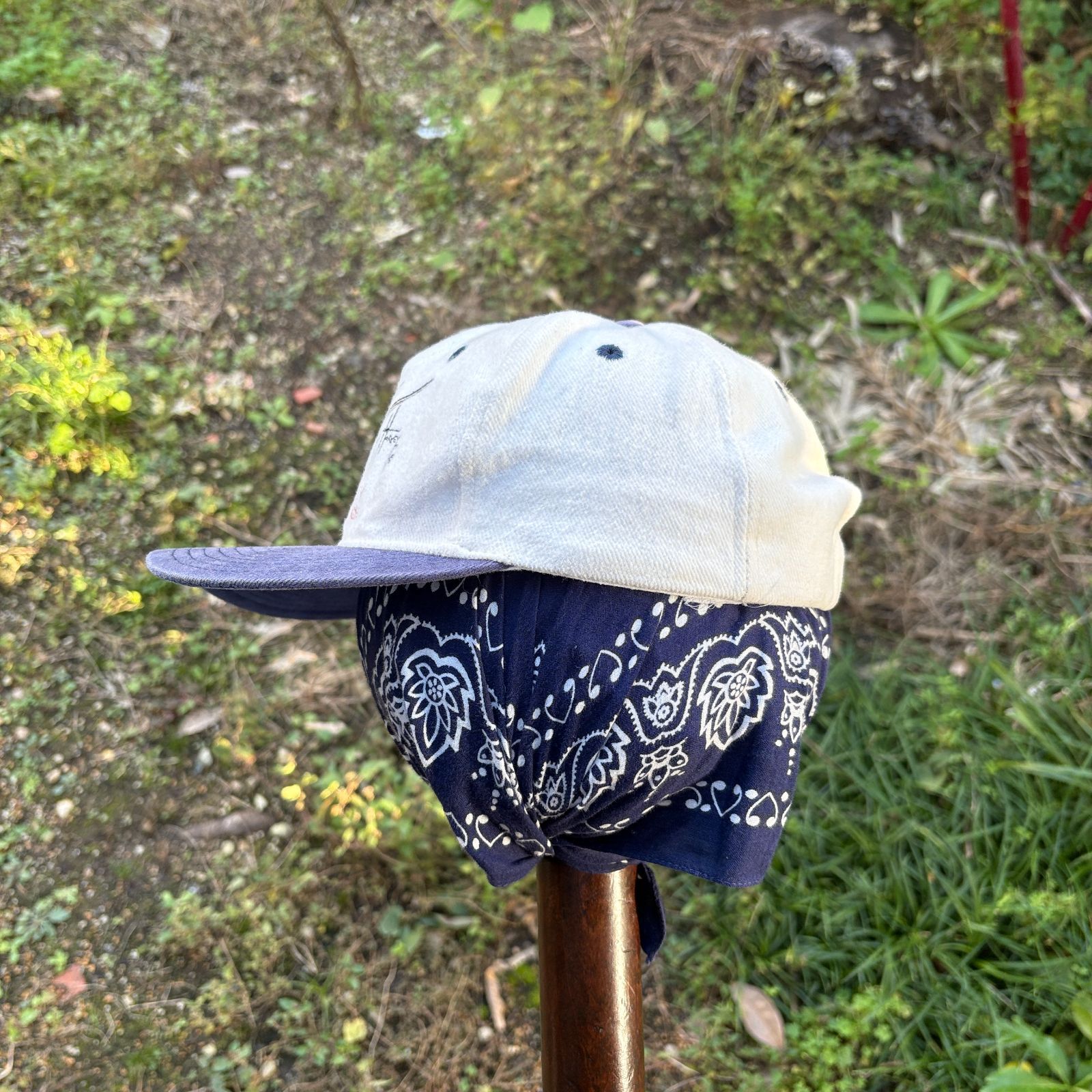 90s Guy Harvey Fish embroidered 6panel Cap ガイ ハーヴェイ 魚 エイ