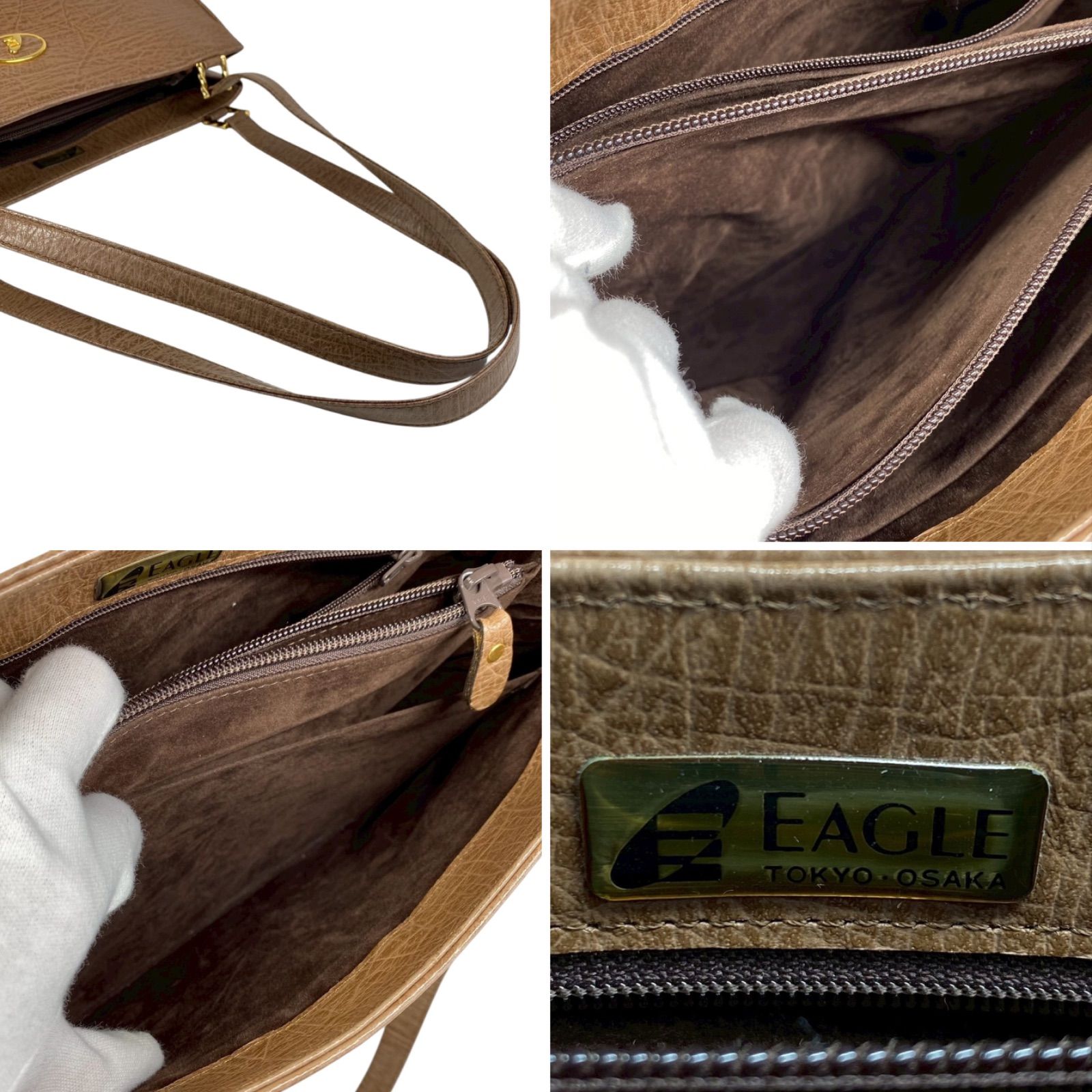 B4094】EAGLE イーグル ショルダーバッグ アルパカレザー 本革