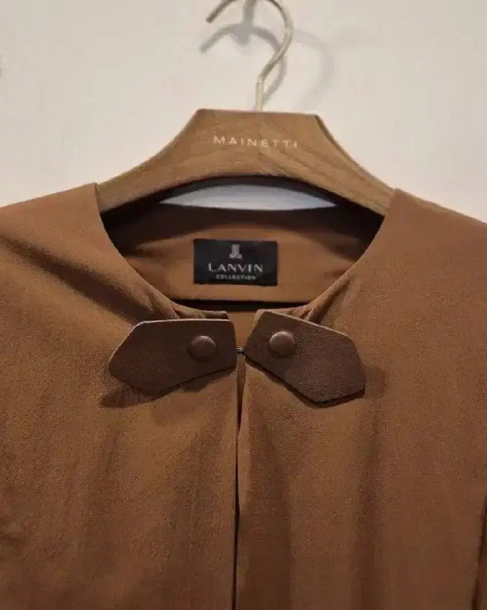 LANVIN ランバン ブラウン ネック ボー シルクブラウス