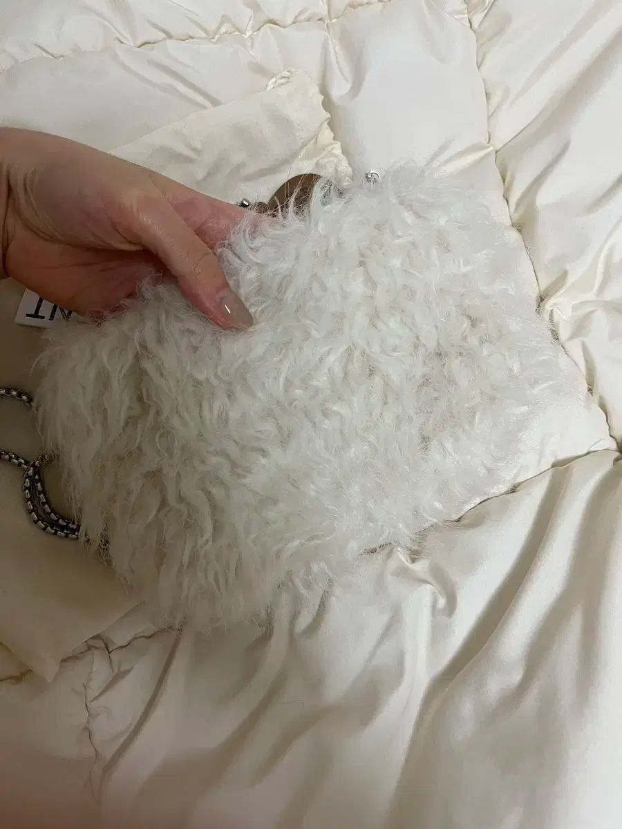  HETHERMENT カリー ファー バッグ クリーム メッセンジャーバッグ ショルダーバッグ