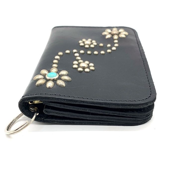 HTC エイチティーシー フラワースタッズ ミディアムウォレット レザー