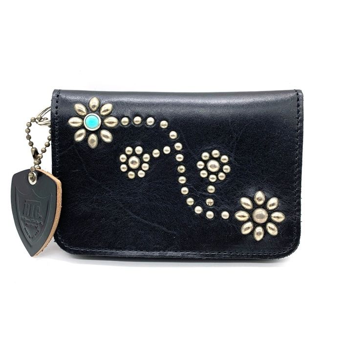 HTC エイチティーシー フラワースタッズ ミディアムウォレット レザー