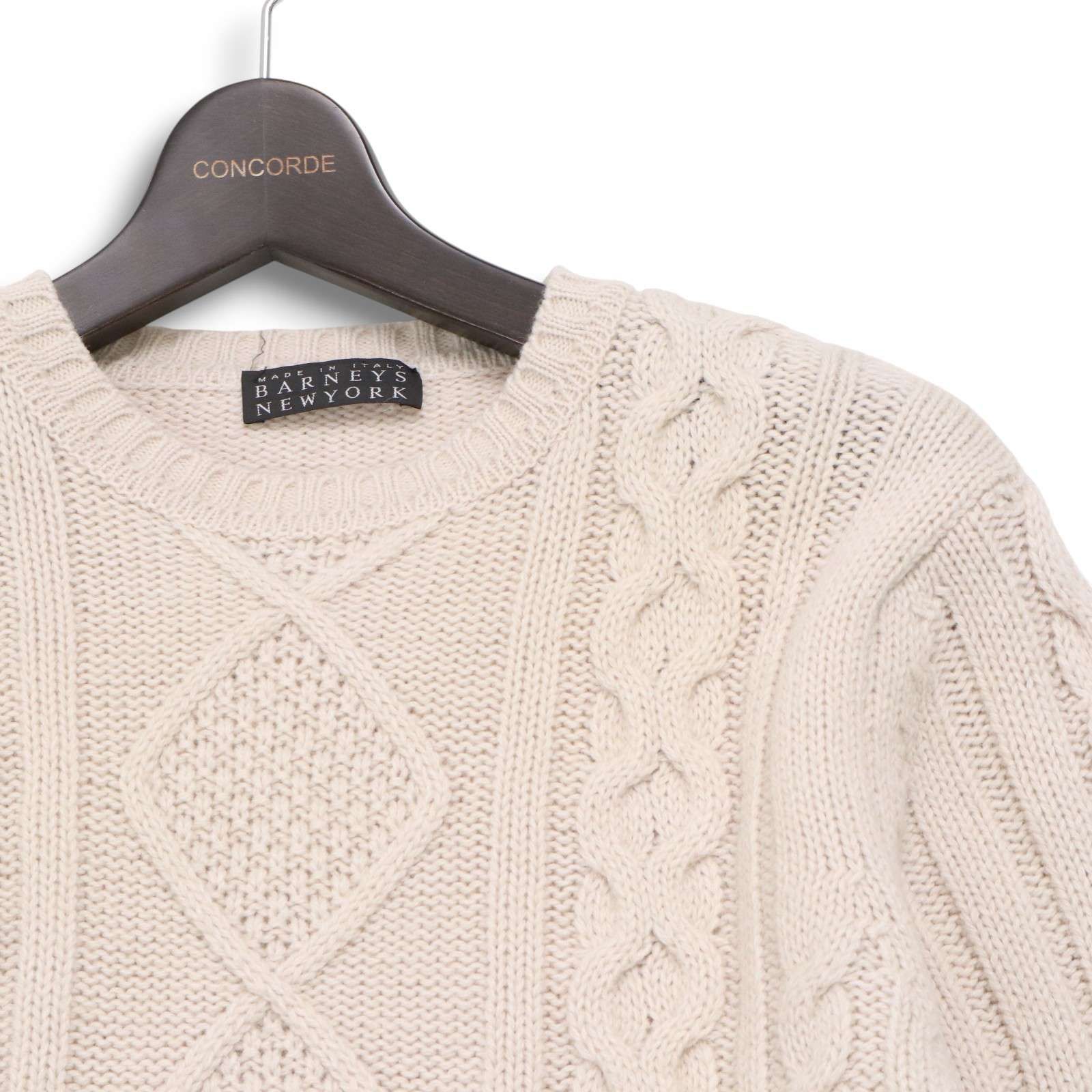 90s Barneys newyork イタリア製　メリノウール　ニット　メンズ イタリア製☆ BARNEYS NEWYORK バーニーズ ニューヨーク 秋冬 ウール