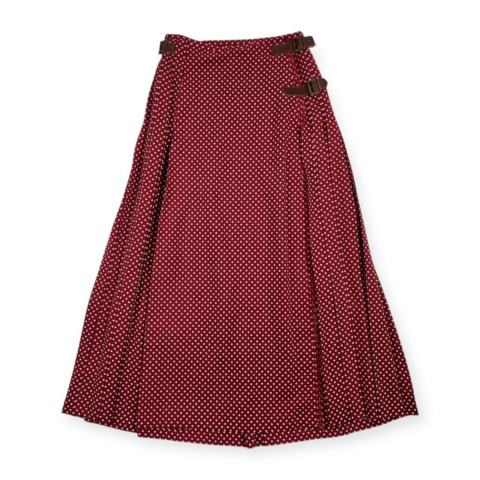 インゲボルグロングスカート未使用品 INGEBORG インゲボルグ 水玉 ドット ロング スカート /レッド系