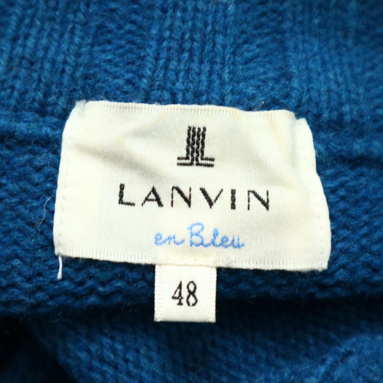 LANVIN en Bleu ランバン オン ブルー 秋冬 ウール☆ ケーブル編み 