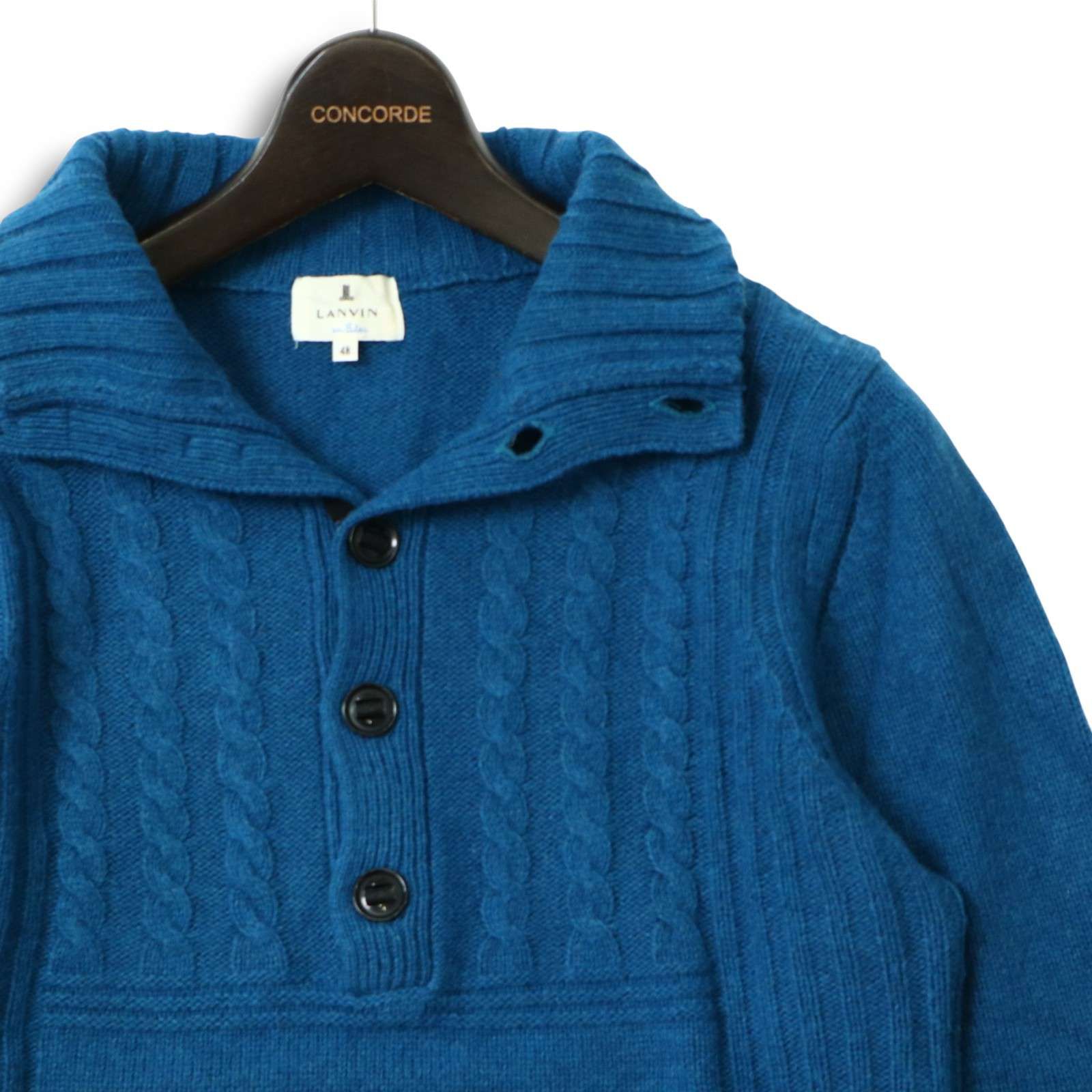 LANVIN en Bleu」 カーディガン LARGE ブラック メンズ LANVIN en Bleu 