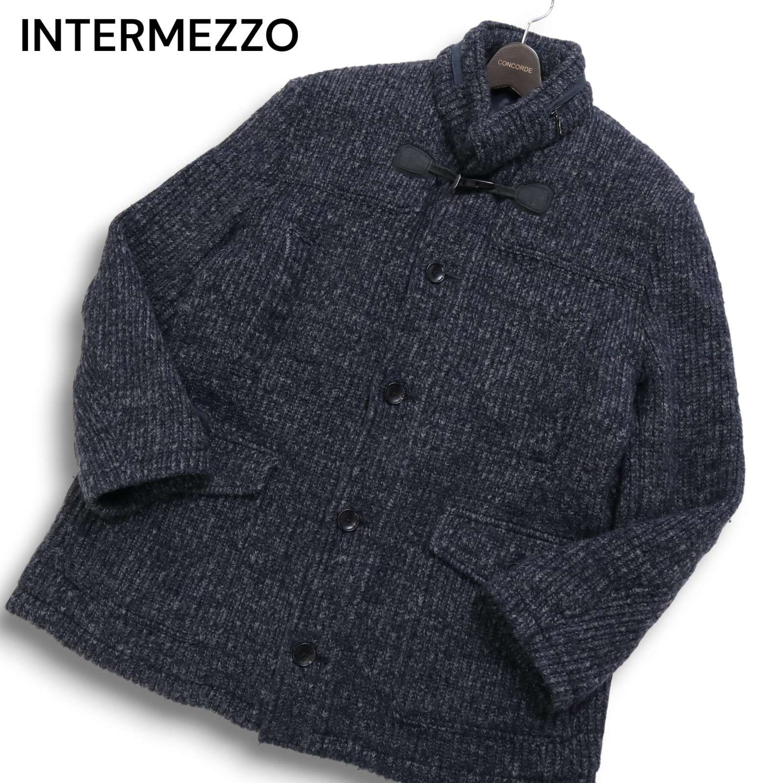 INTERMEZZO インターメッツォ レナウン 秋冬 ardites ニット 中綿 コート Sz.3L メンズ ネイビー 大きいサイズ 特大