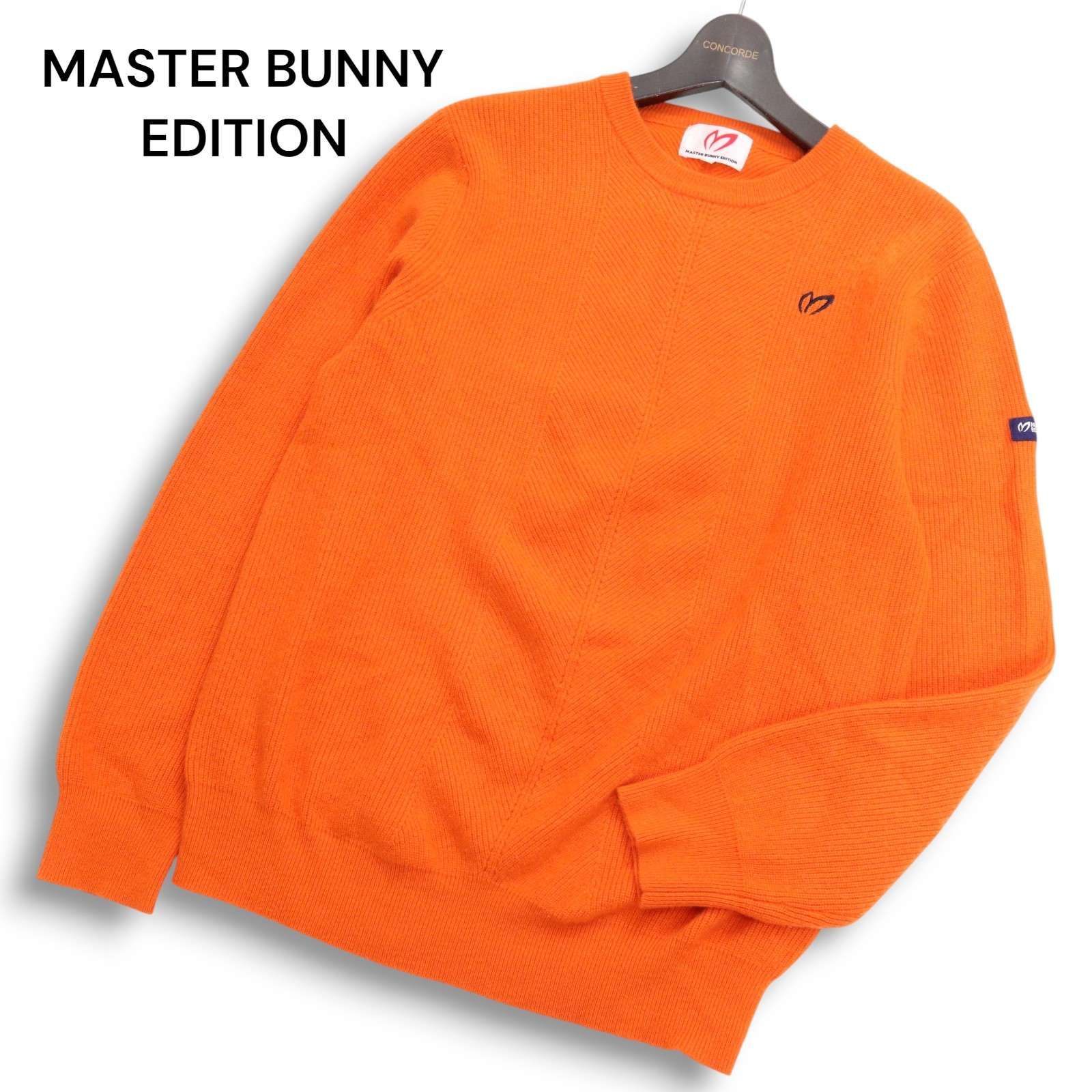 MASTER BUNNY EDITION マスターバニー パーリーゲイツ ゴルフ 秋冬 カシミヤ ニット セーター Sz.6 メンズ