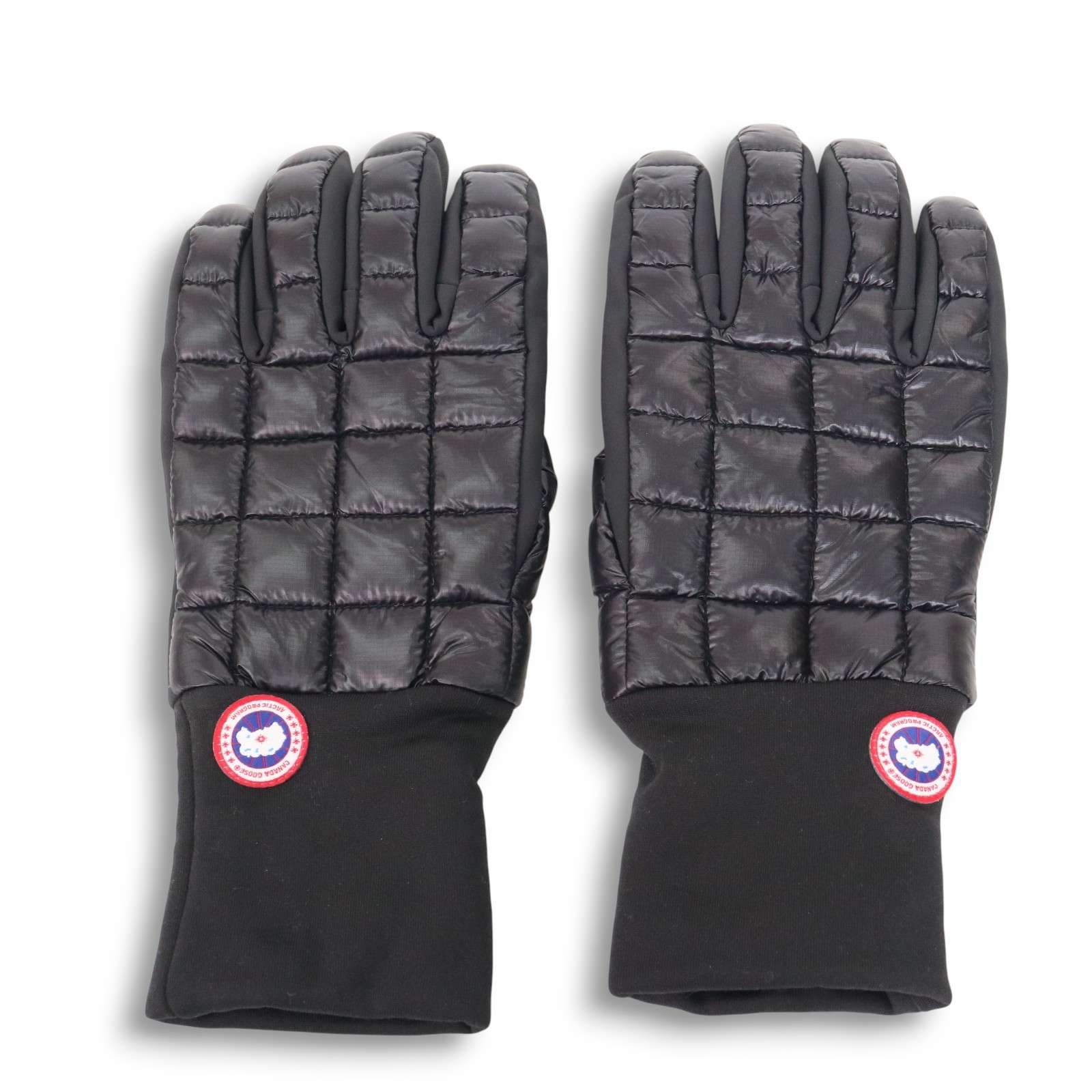 CANADA GOOSE カナダグース NORTHERN GLOVE LINER 秋冬 キルティング ダウン グローブ 手袋 Sz.L メンズ 黒